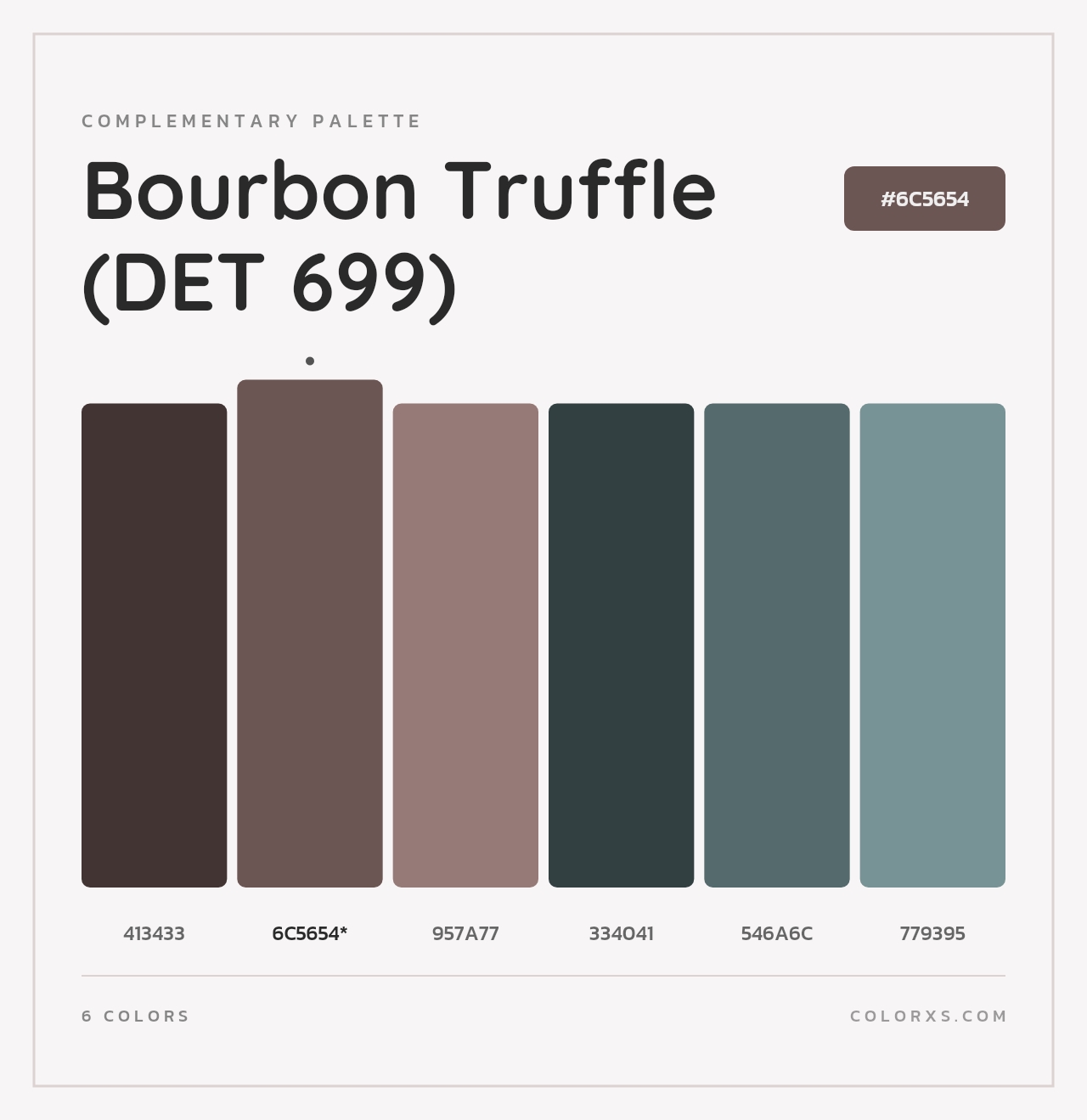 Bourbon Truffle (DET 699) - Complementary Color Palette