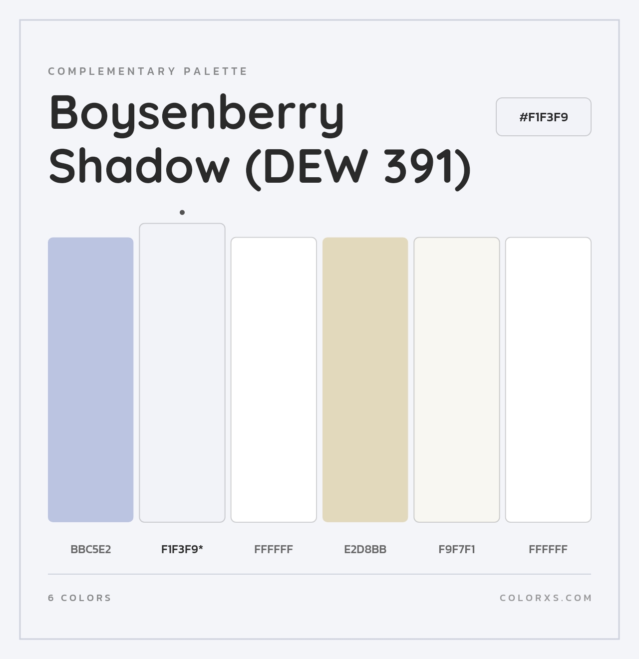 Boysenberry Shadow (DEW 391) - Complementary Color Palette
