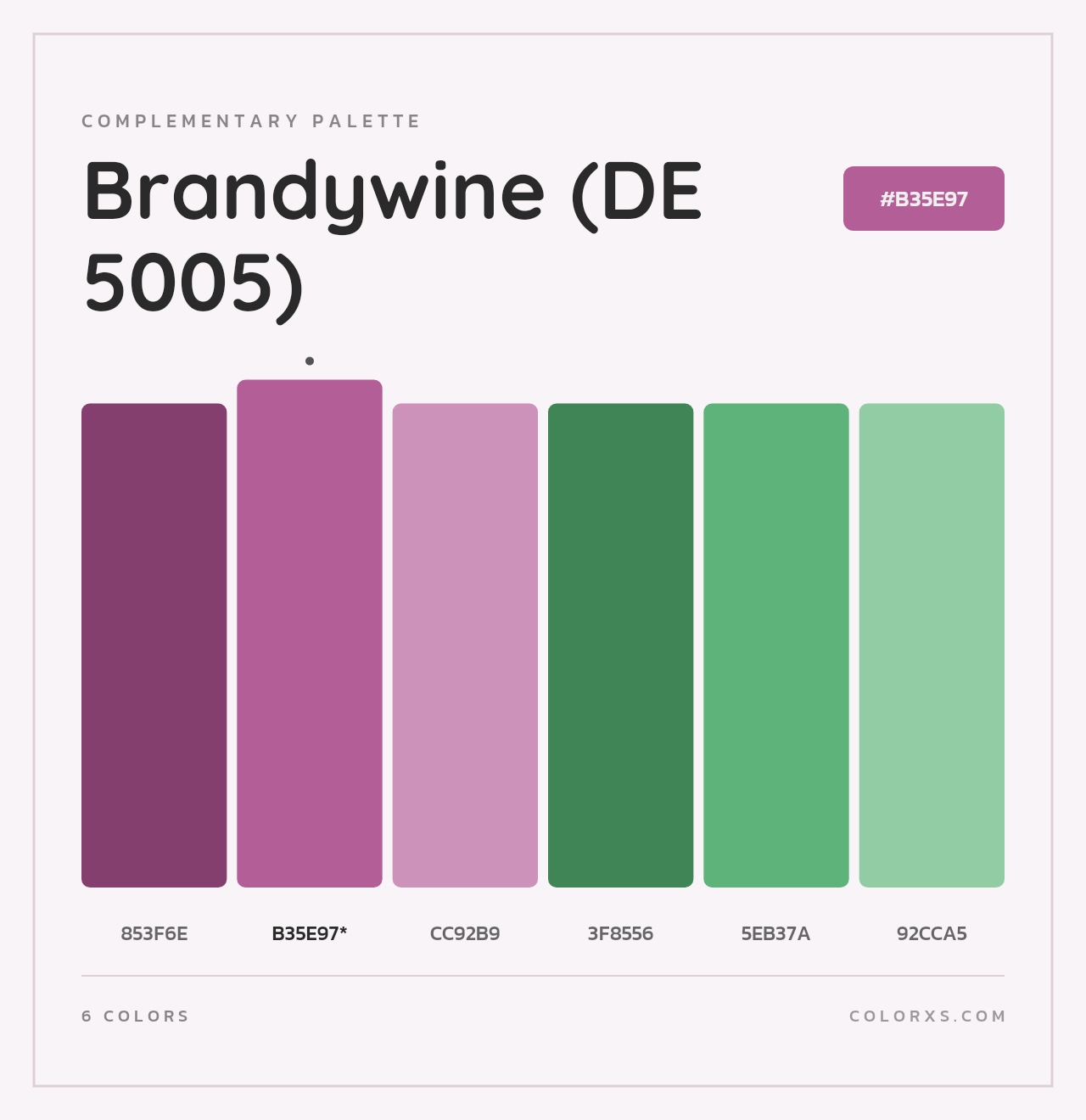 Brandywine (DE 5005) - Complementary Color Palette