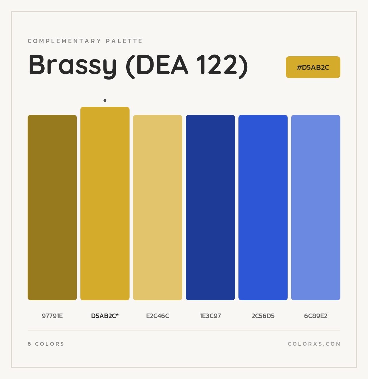 Brassy (DEA 122) - Complementary Color Palette