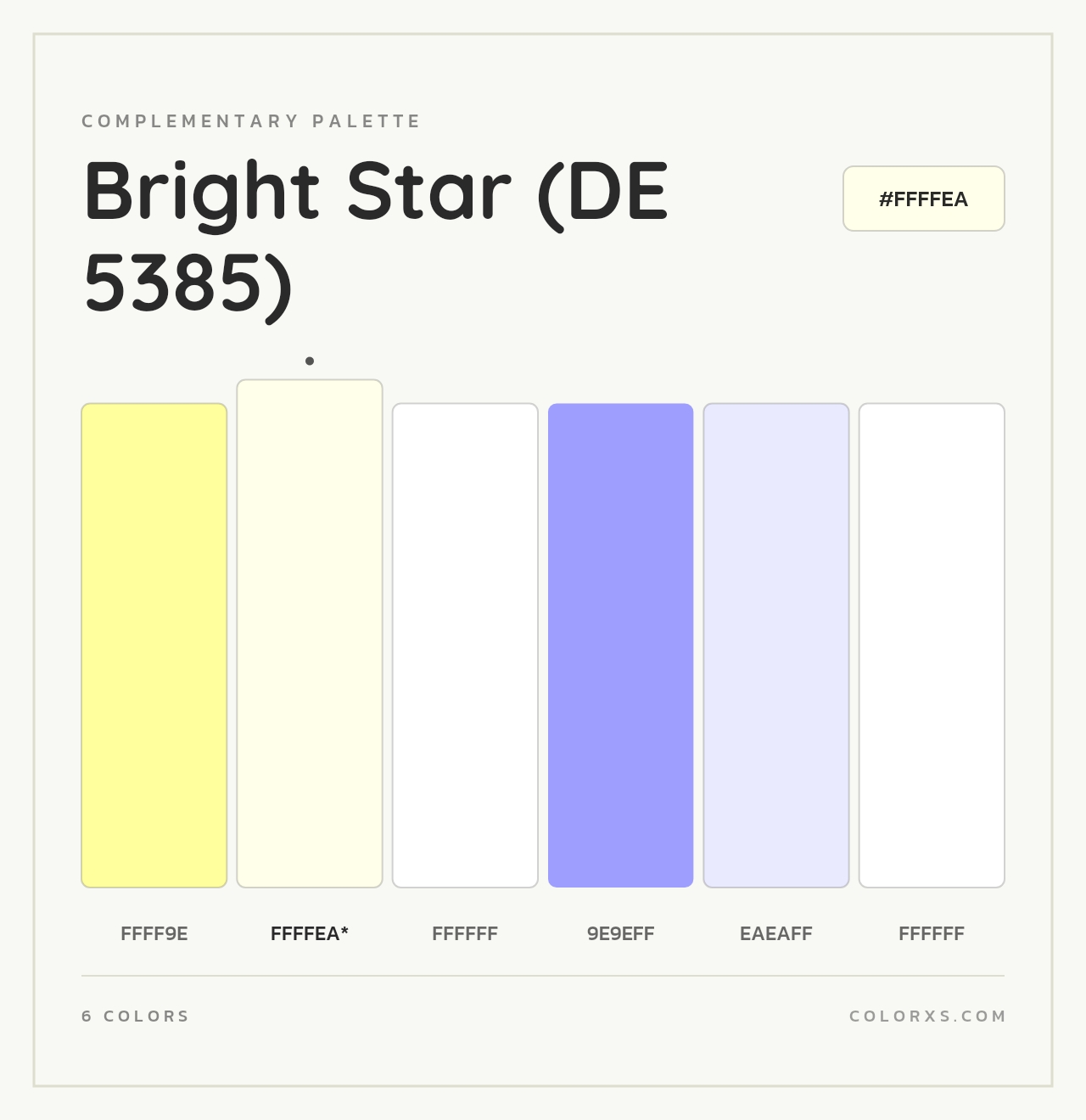 Bright Star (DE 5385) - Complementary Color Palette