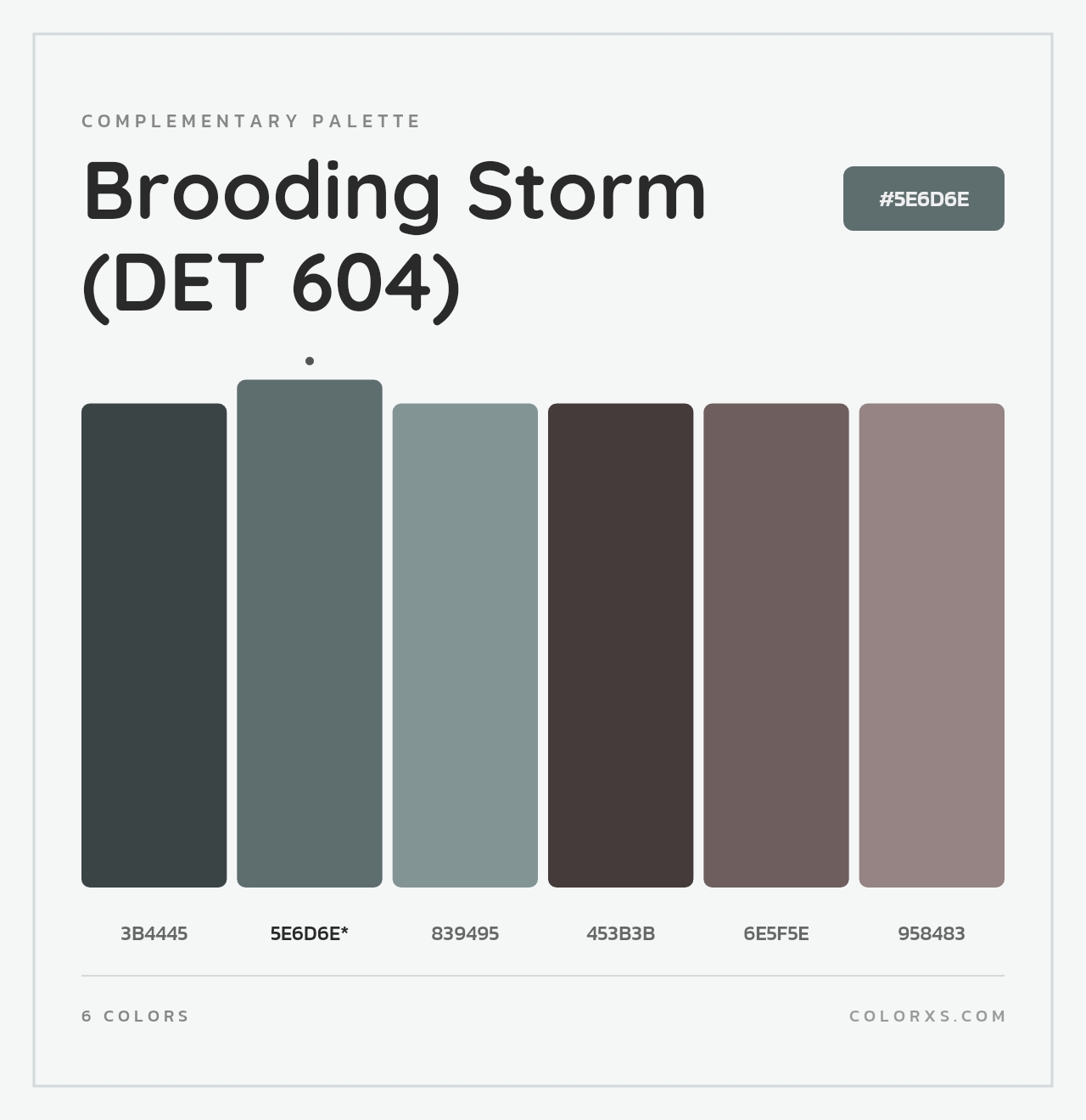 Brooding Storm (DET 604) - Complementary Color Palette