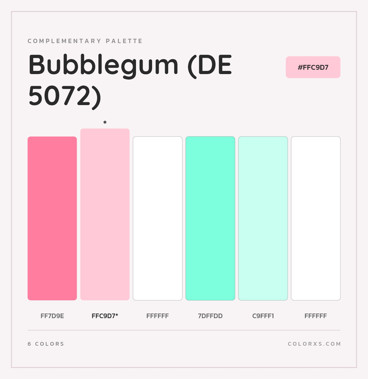 Bubblegum (DE 5072) - Complementary Color Palette