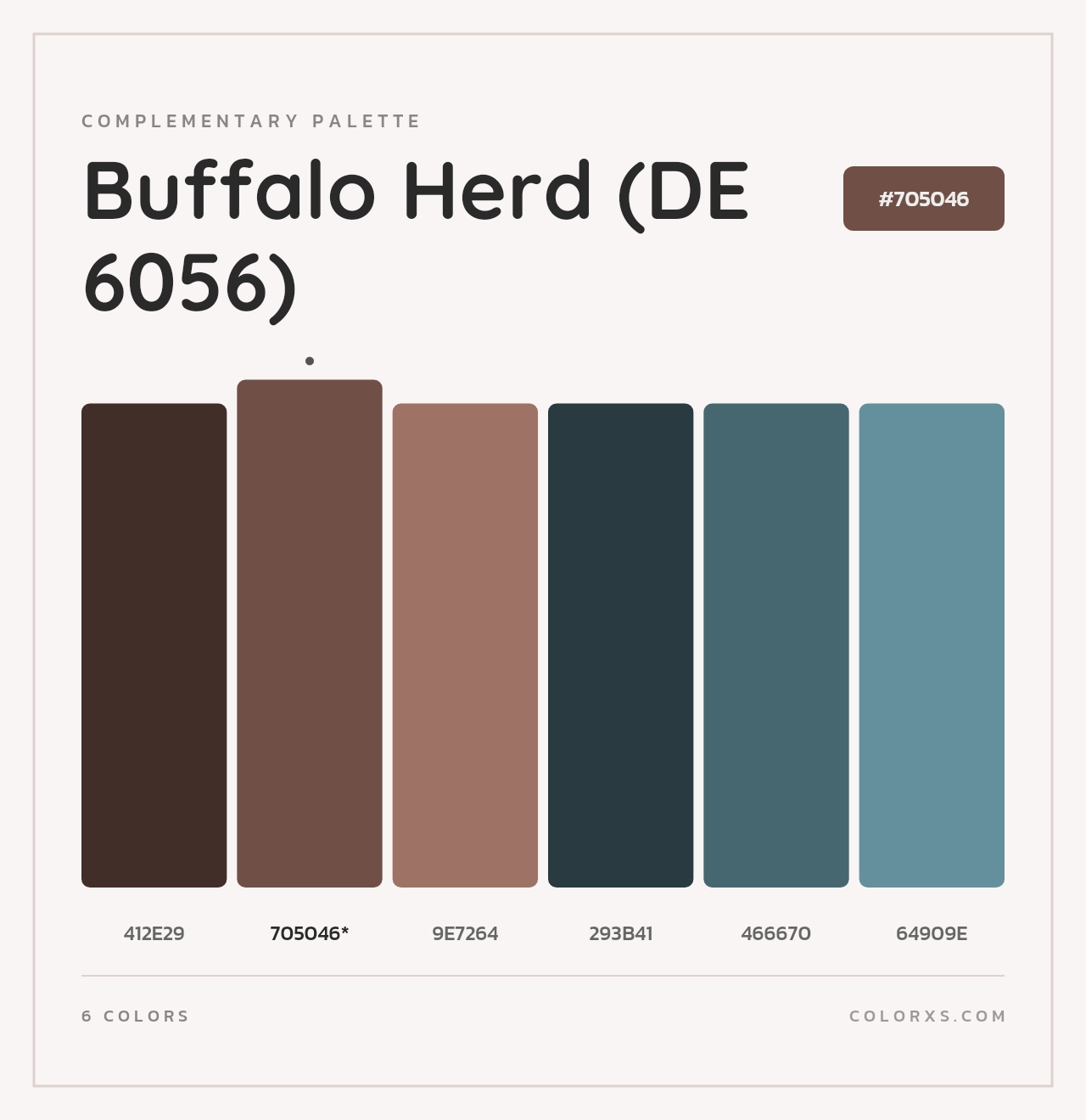 Buffalo Herd (DE 6056) - Complementary Color Palette