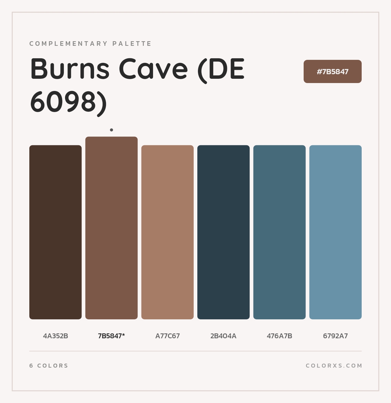 Burns Cave (DE 6098) - Complementary Color Palette