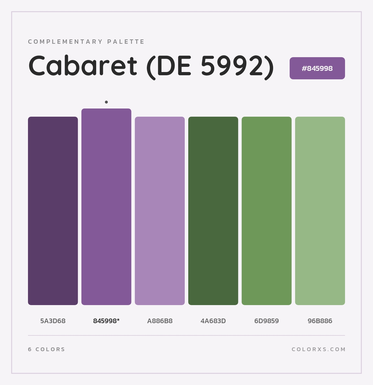 Cabaret (DE 5992) - Complementary Color Palette