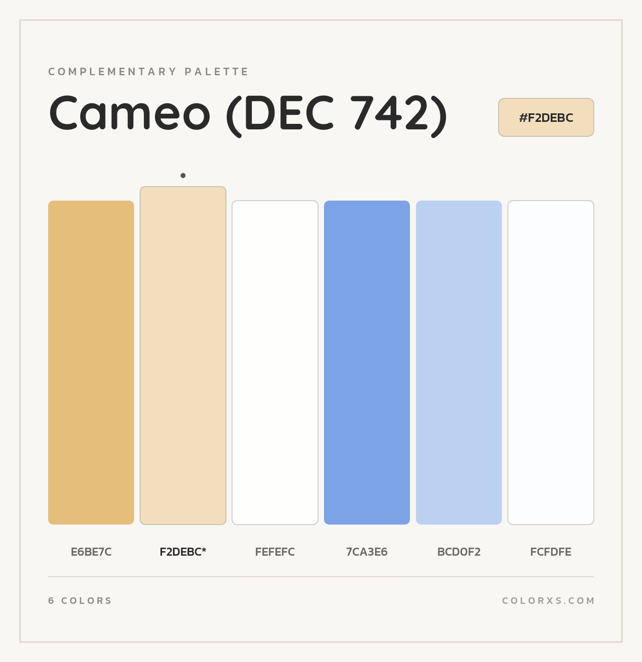 Cameo (DEC 742) - Complementary Color Palette