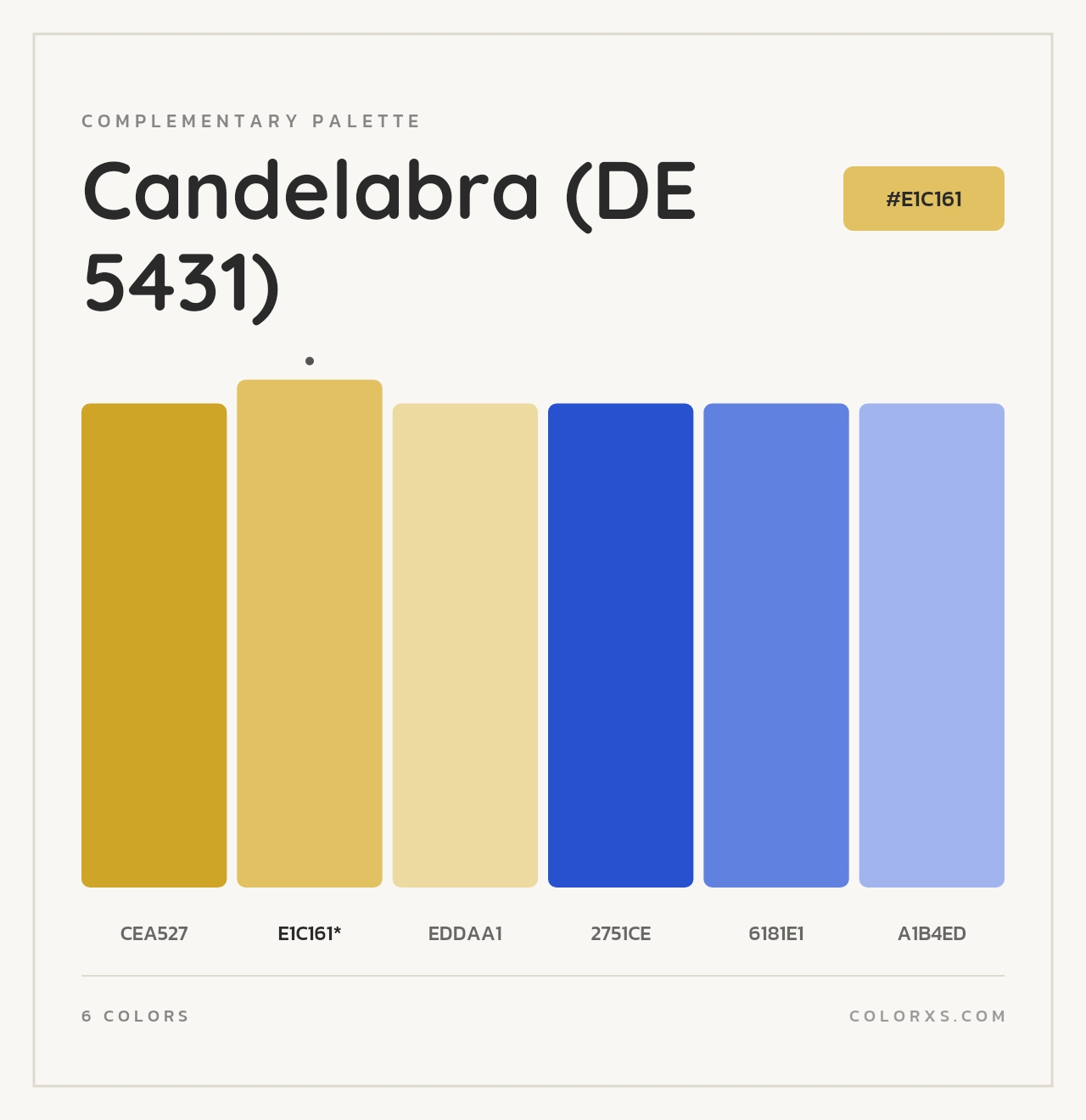 Candelabra (DE 5431) - Complementary Color Palette