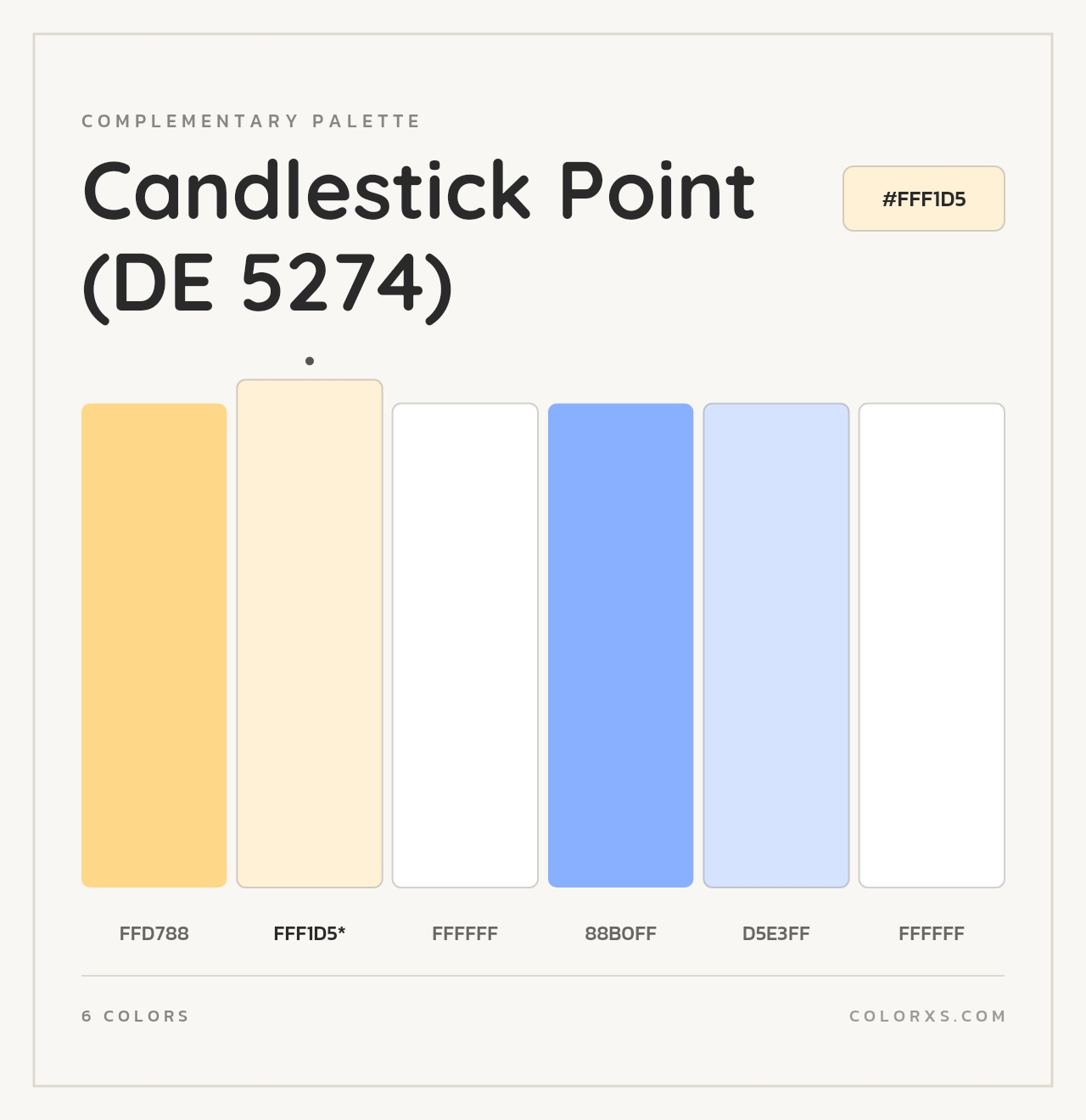 Candlestick Point (DE 5274) - Complementary Color Palette