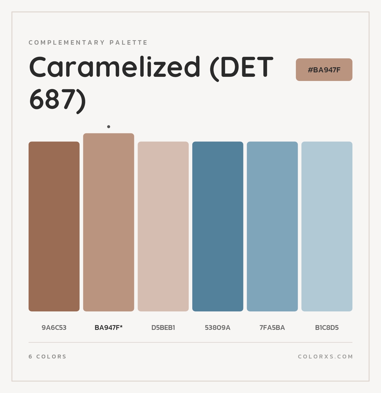 Caramelized (DET 687) - Complementary Color Palette