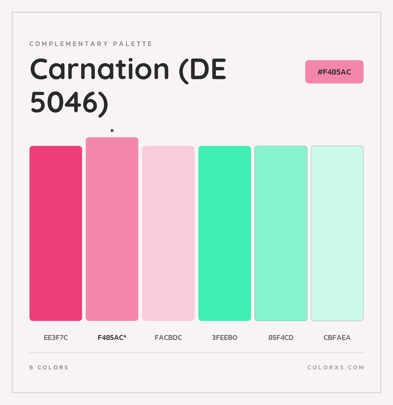 Carnation (DE 5046) - Complementary Color Palette