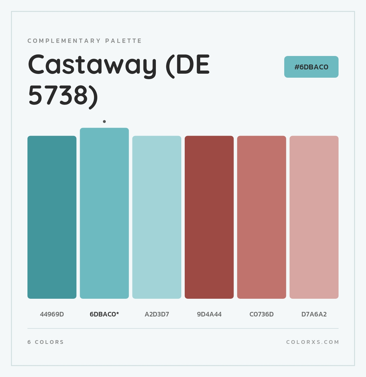 Castaway (DE 5738) - Complementary Color Palette