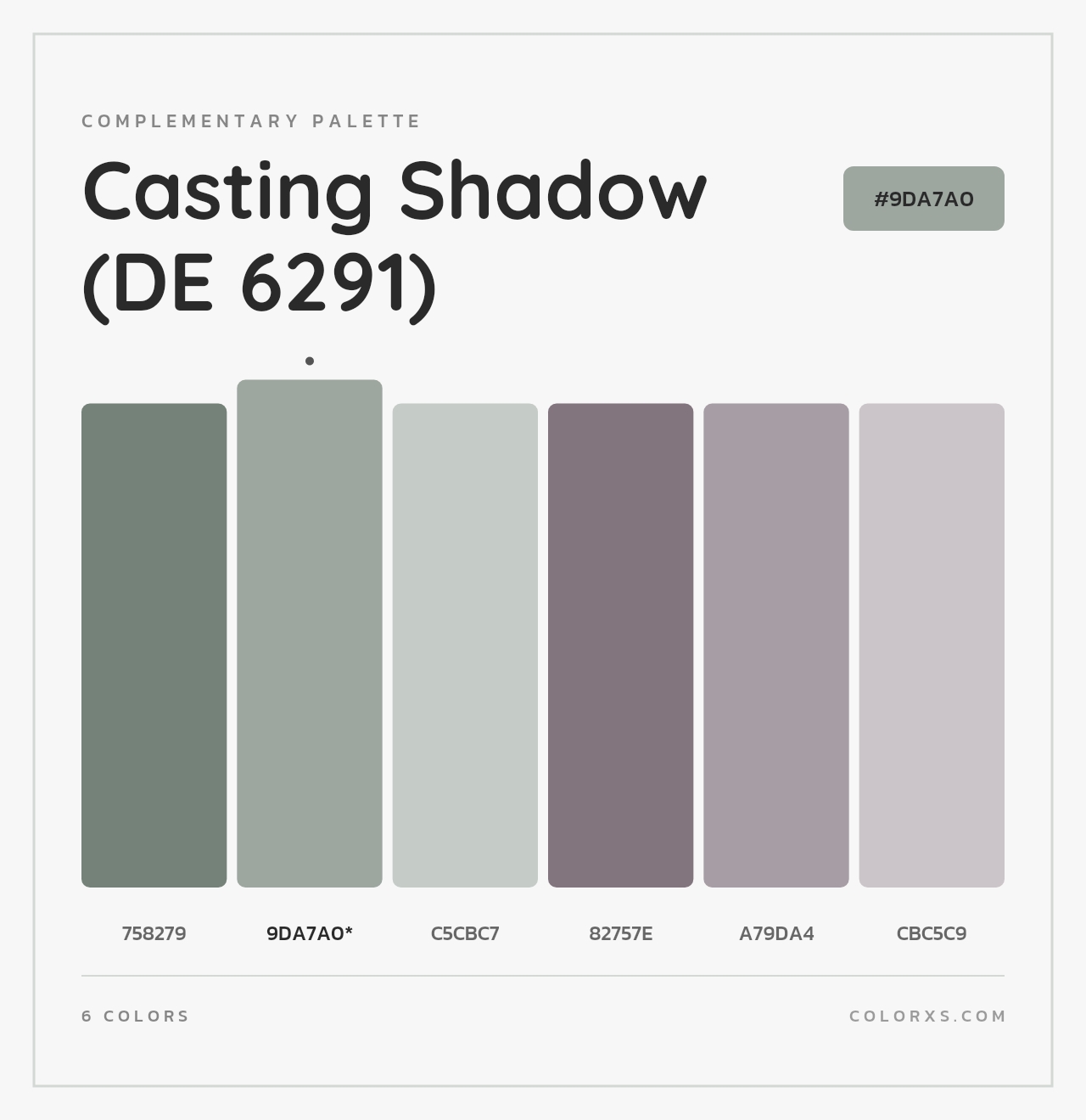 Casting Shadow (DE 6291) - Complementary Color Palette