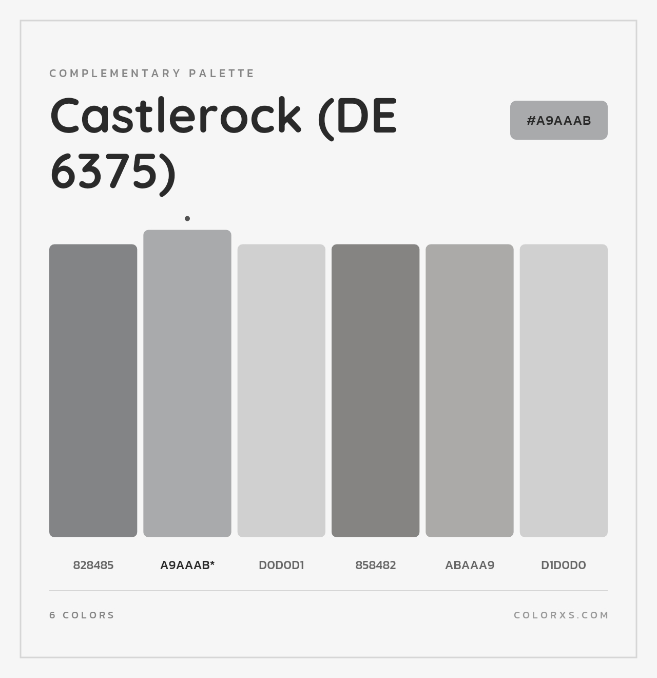 Castlerock (DE 6375) - Complementary Color Palette