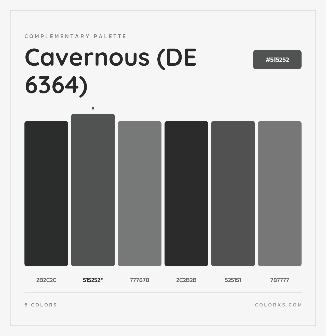 Cavernous (DE 6364) - Complementary Color Palette