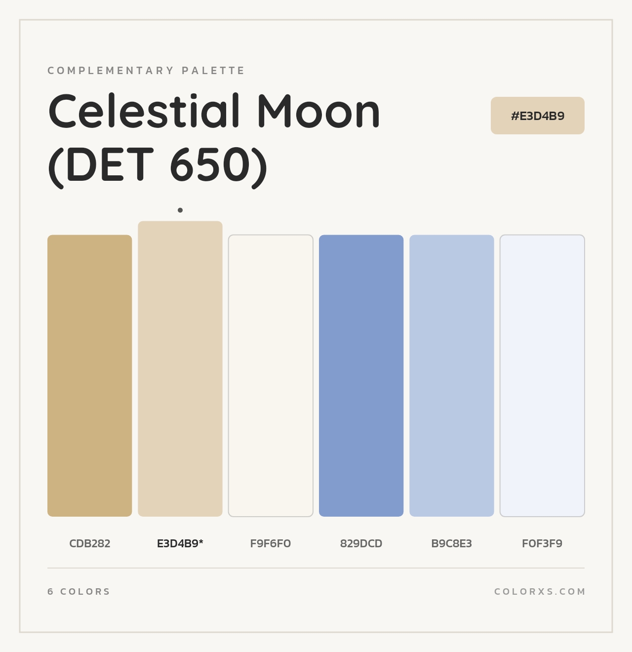 Celestial Moon (DET 650) - Complementary Color Palette