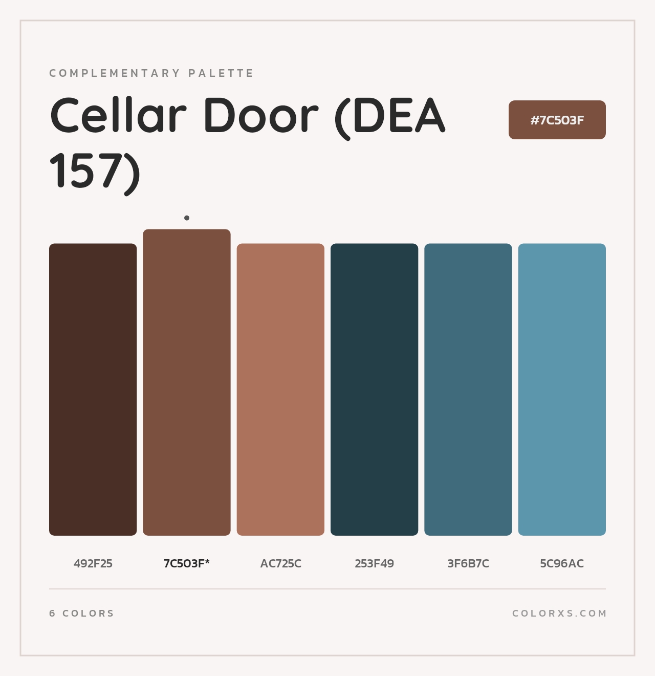 Cellar Door (DEA 157) - Complementary Color Palette