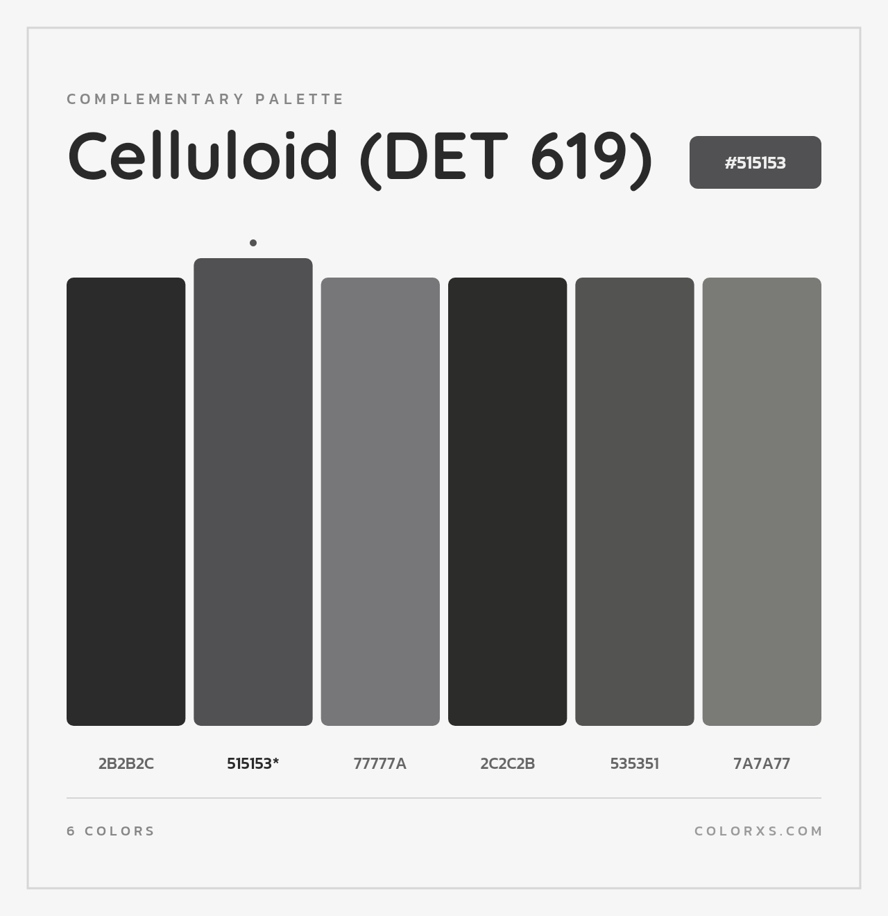 Celluloid (DET 619) - Complementary Color Palette