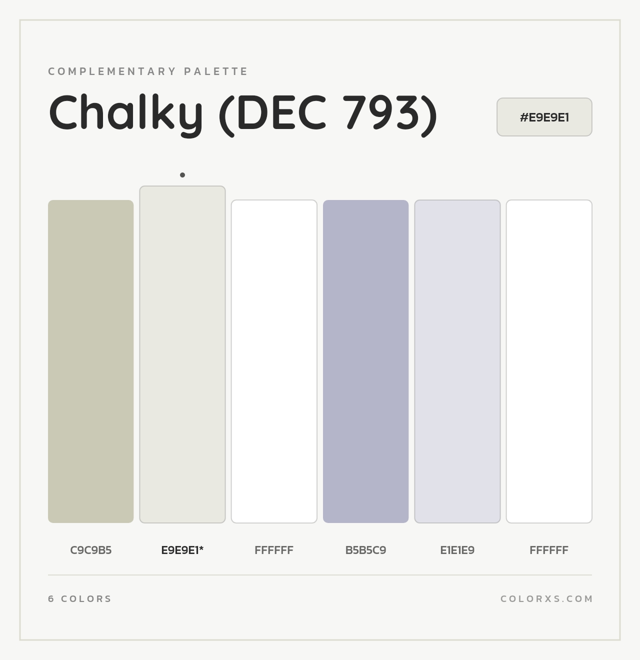 Chalky (DEC 793) - Complementary Color Palette