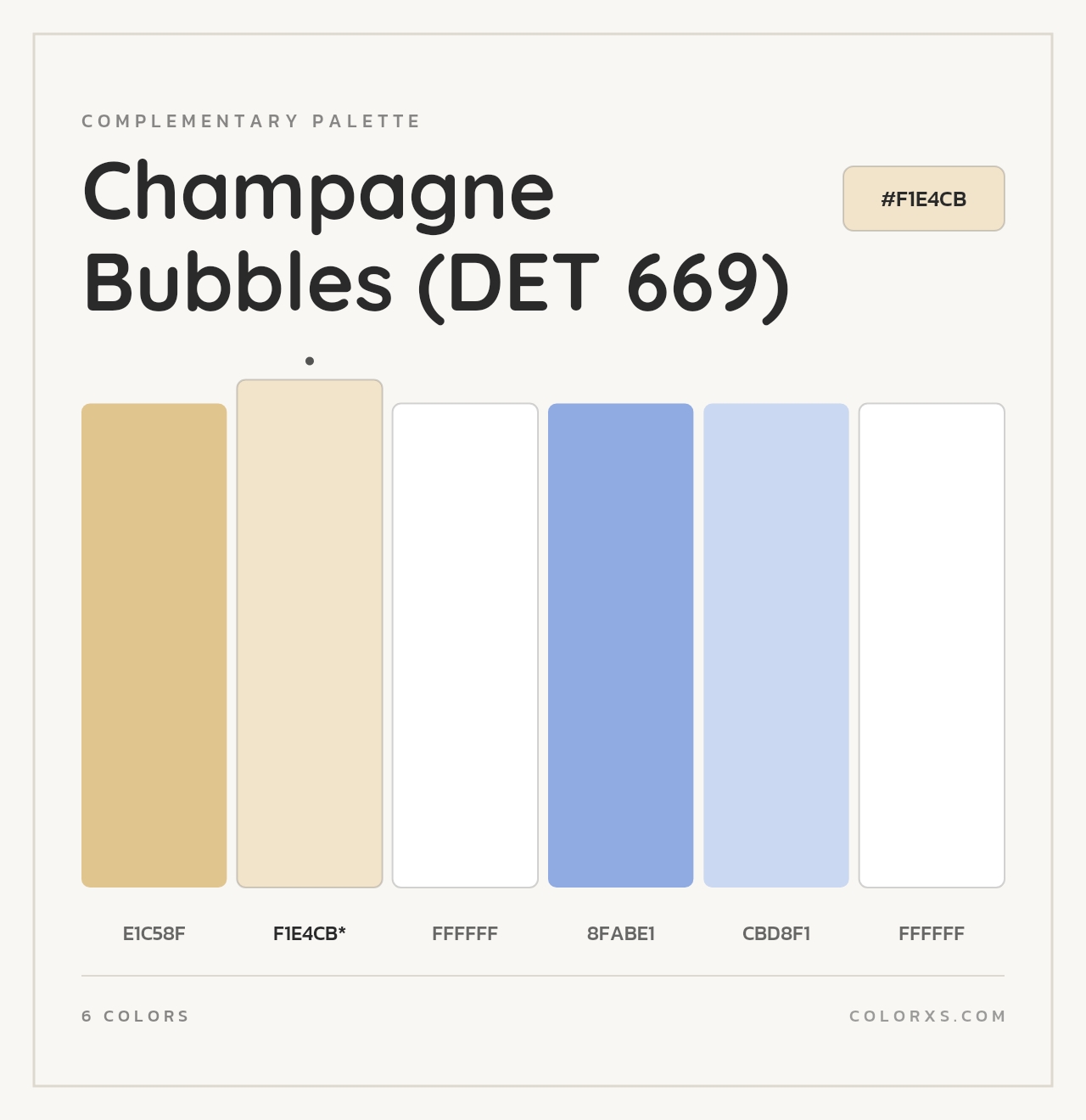 Champagne Bubbles (DET 669) - Complementary Color Palette