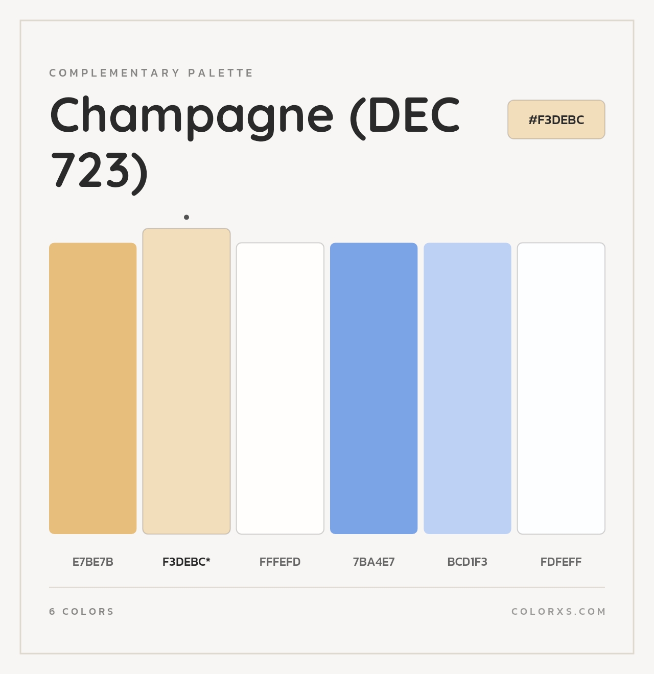 Champagne (DEC 723) - Complementary Color Palette