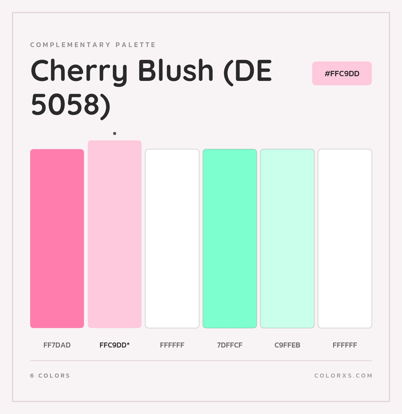 Cherry Blush (DE 5058) - Complementary Color Palette