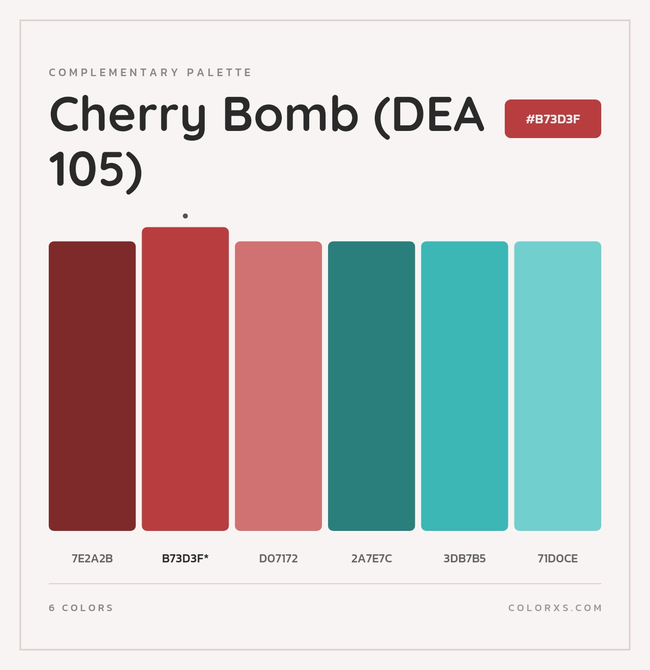 Cherry Bomb (DEA 105) - Complementary Color Palette