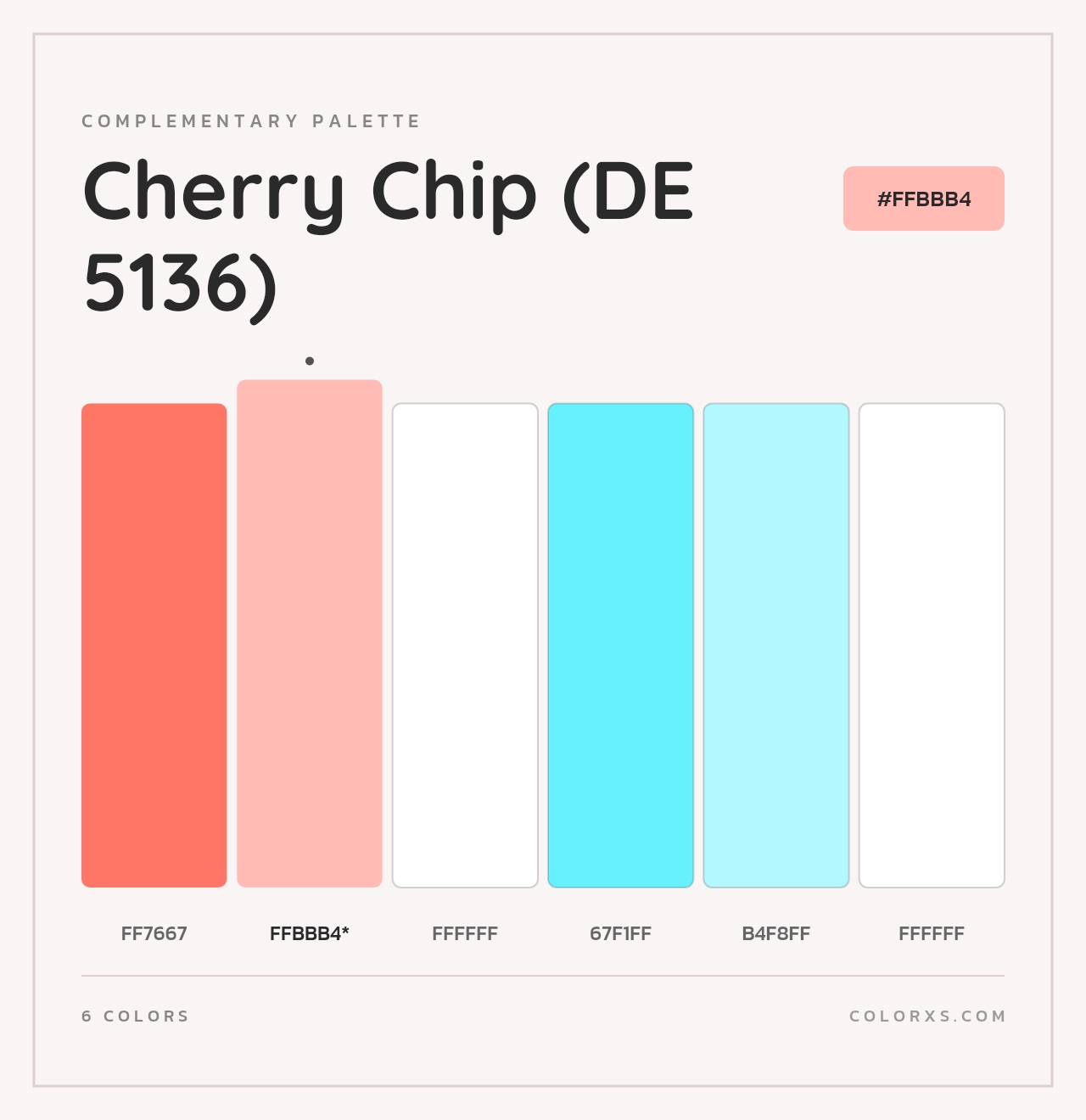 Cherry Chip (DE 5136) - Complementary Color Palette