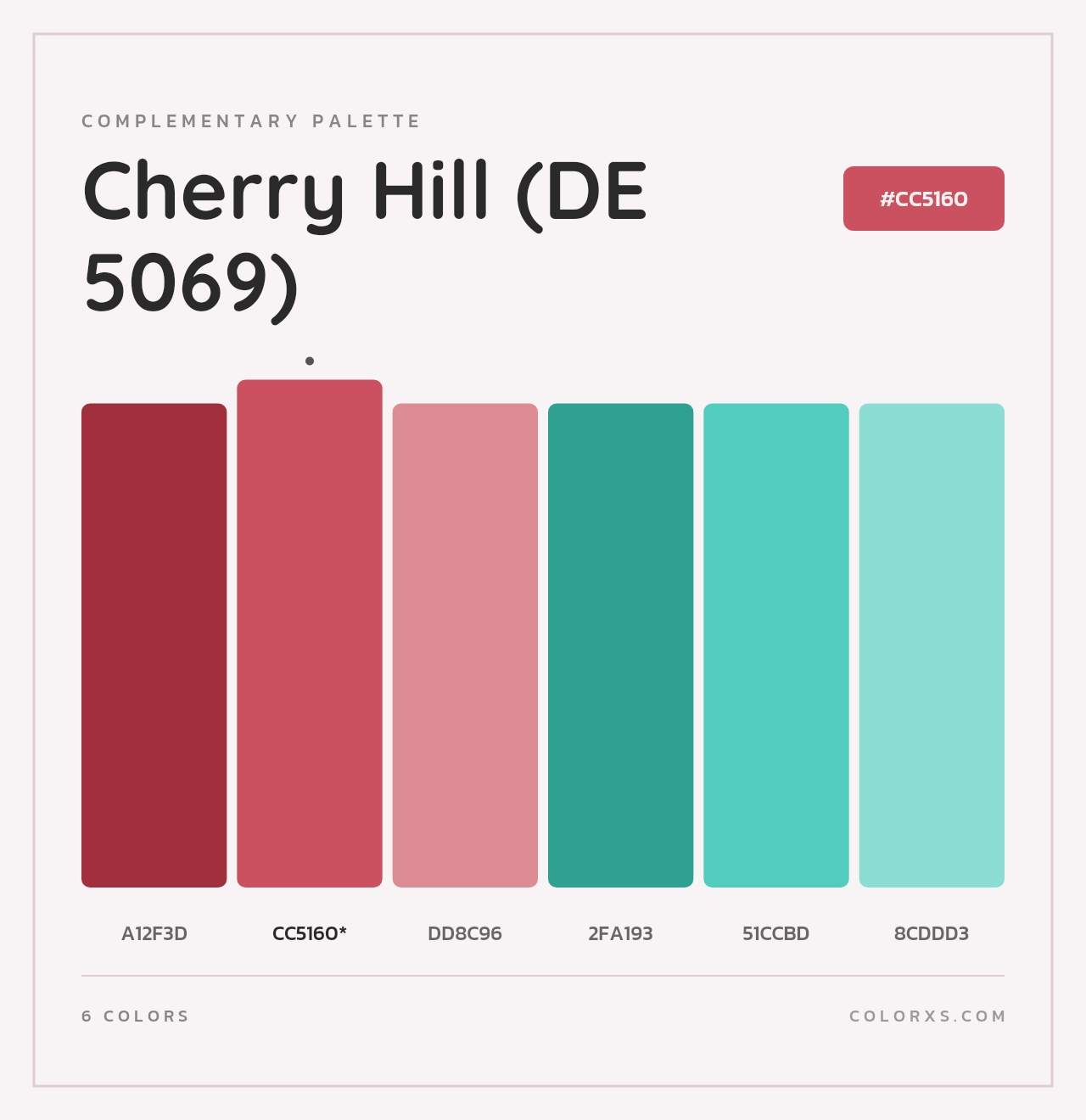 Cherry Hill (DE 5069) - Complementary Color Palette