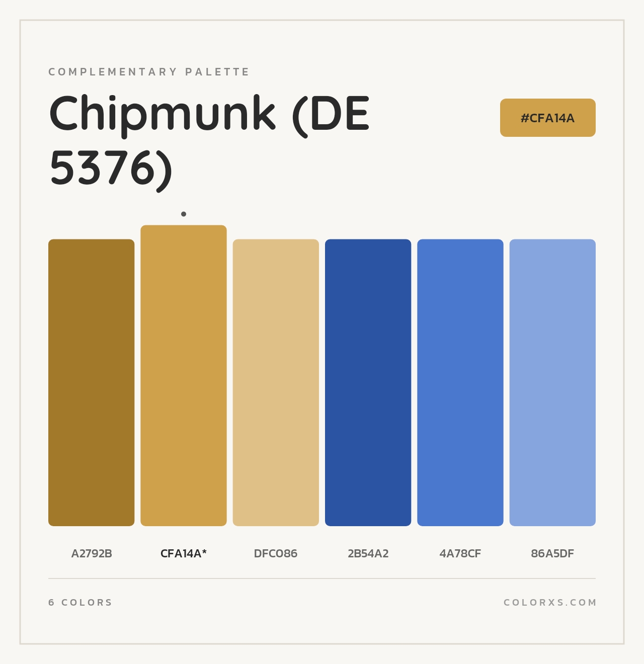 Chipmunk (DE 5376) - Complementary Color Palette