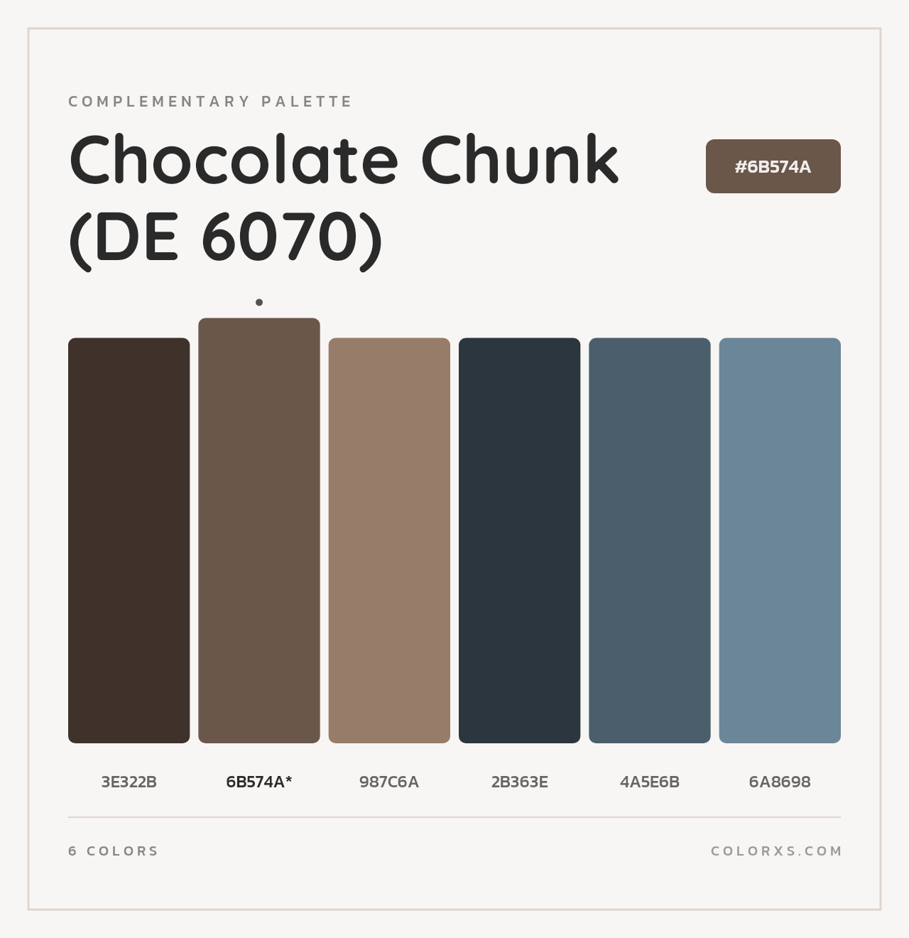 Chocolate Chunk (DE 6070) - Complementary Color Palette