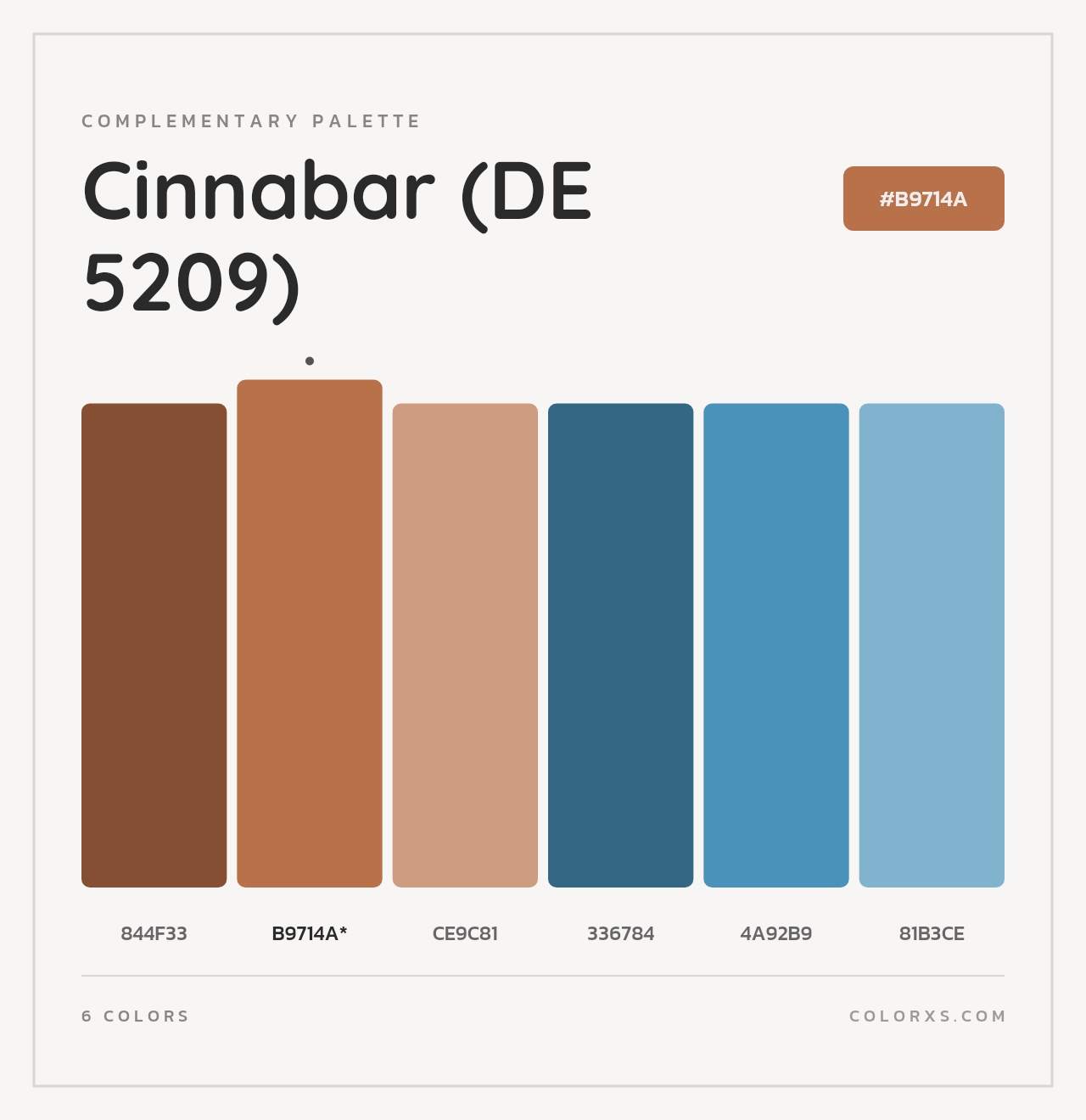 Cinnabar (DE 5209) - Complementary Color Palette