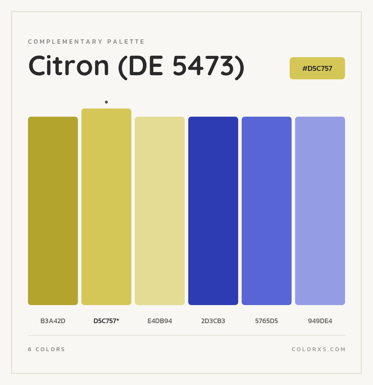 Citron (DE 5473) - Complementary Color Palette