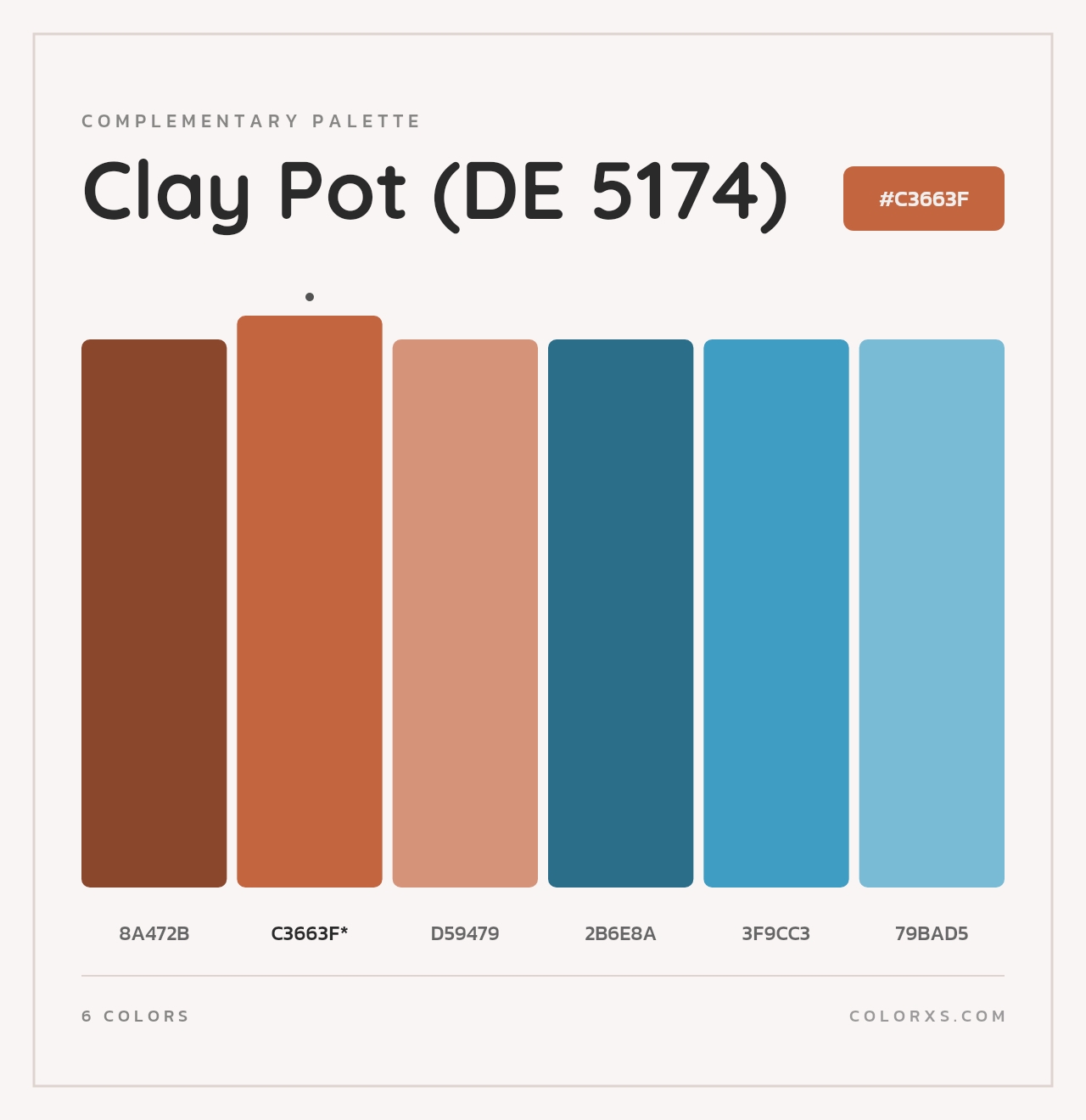 Clay Pot (DE 5174) - Complementary Color Palette