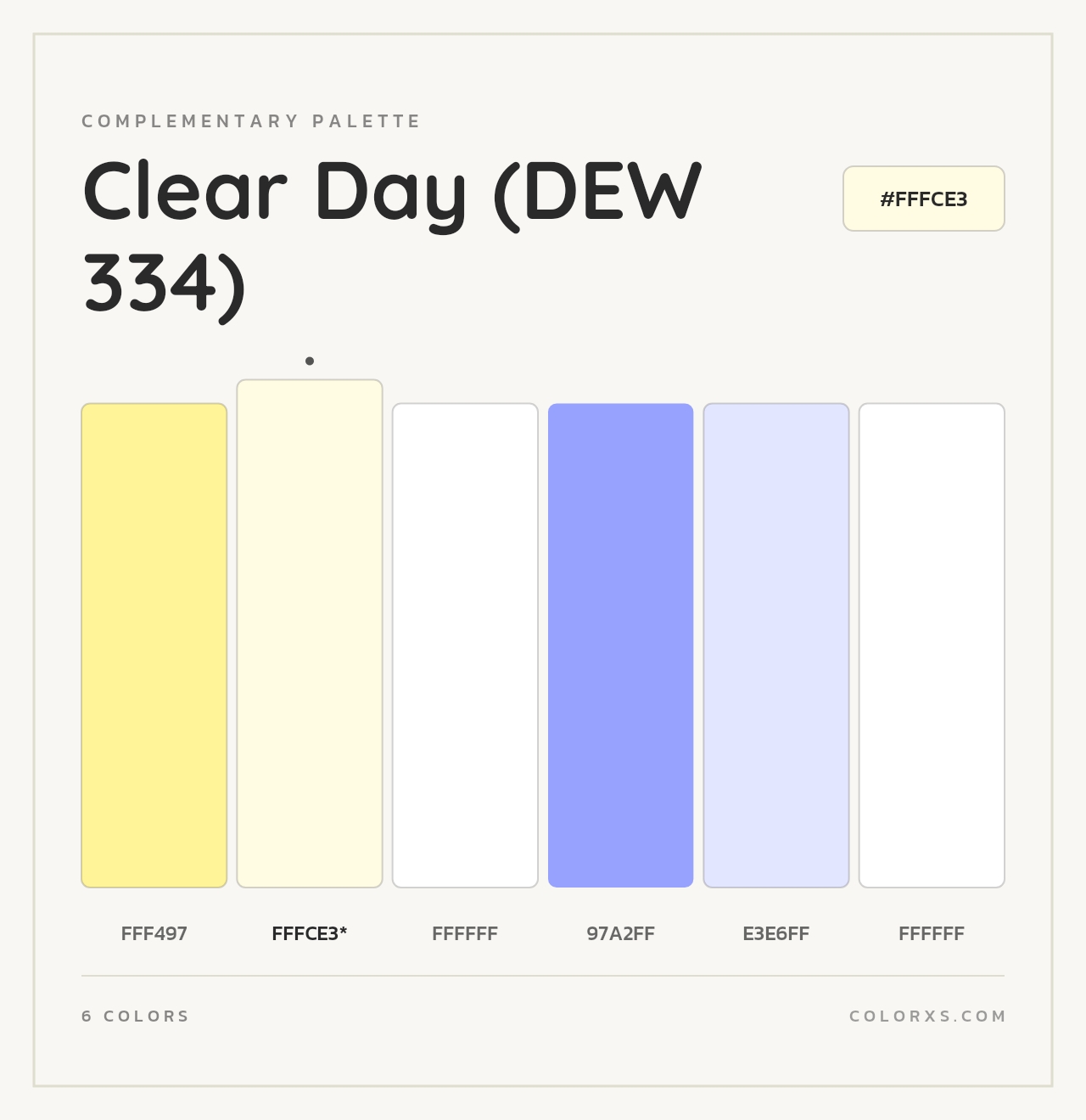 Clear Day (DEW 334) - Complementary Color Palette