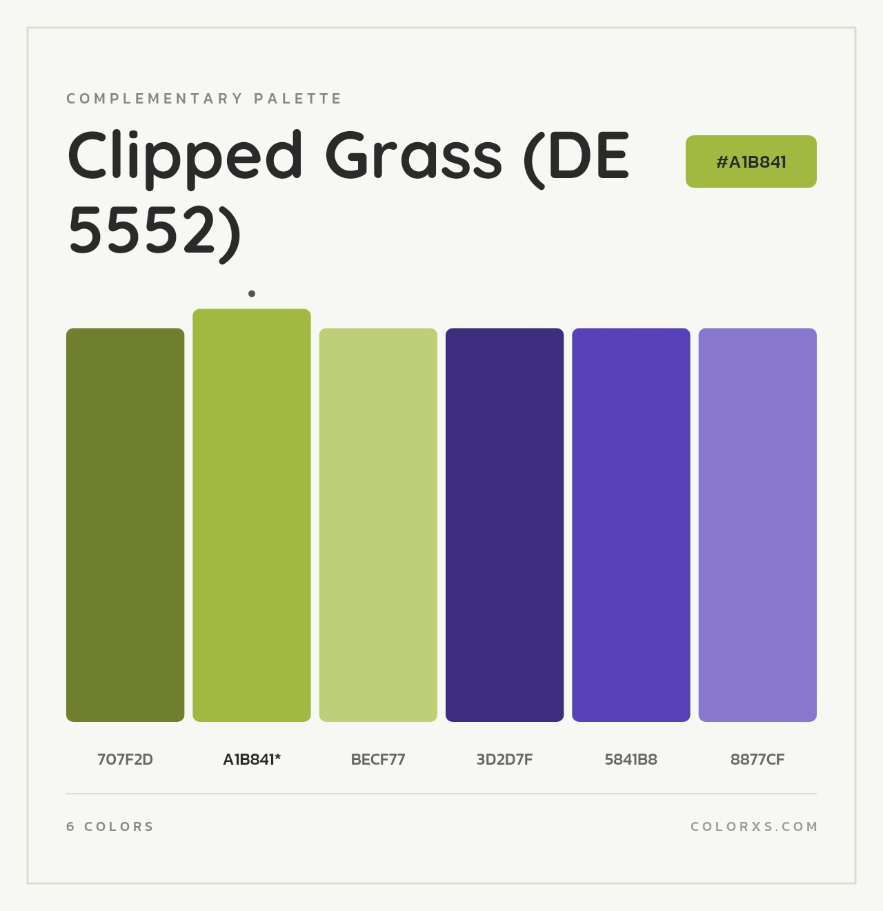 Clipped Grass (DE 5552) - Complementary Color Palette
