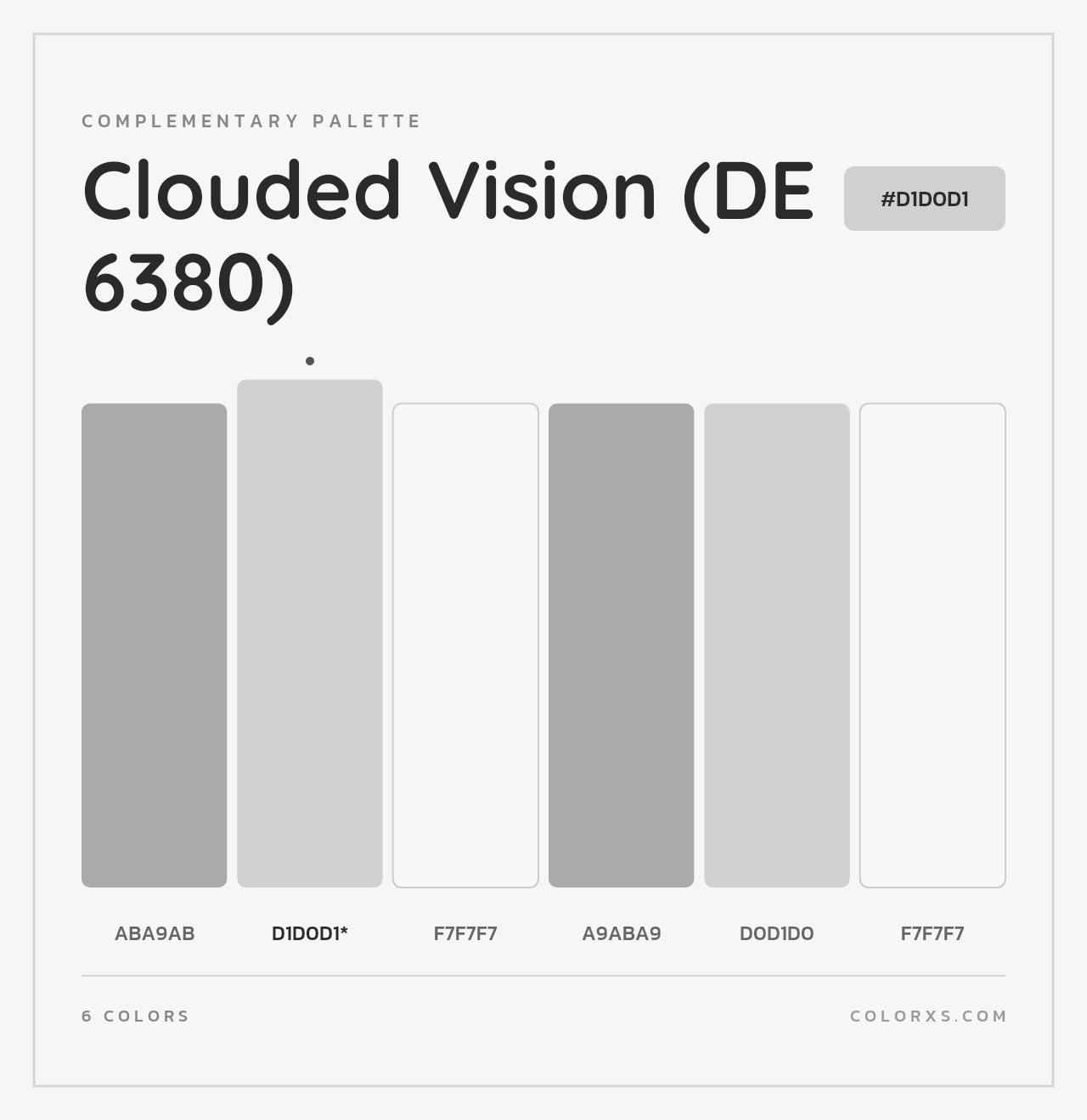 Clouded Vision (DE 6380) - Complementary Color Palette
