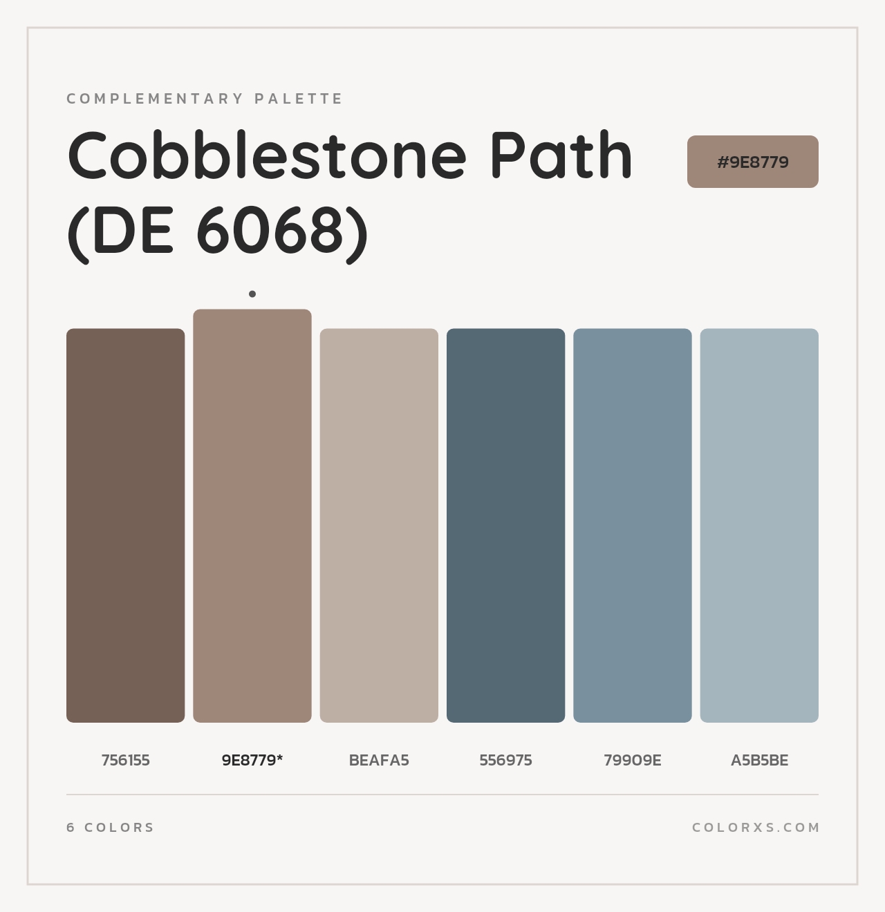 Cobblestone Path (DE 6068) - Complementary Color Palette