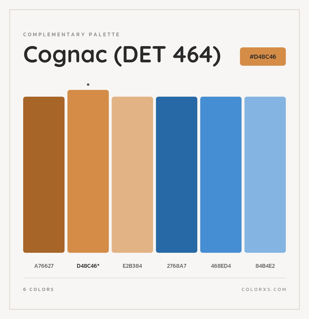 Cognac (DET 464) - Complementary Color Palette