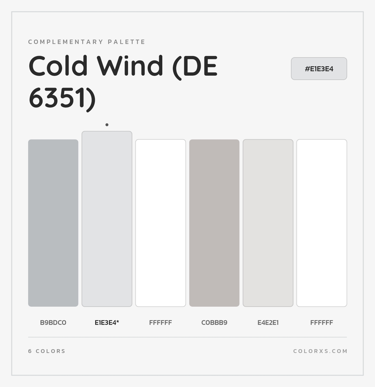 Cold Wind (DE 6351) - Complementary Color Palette