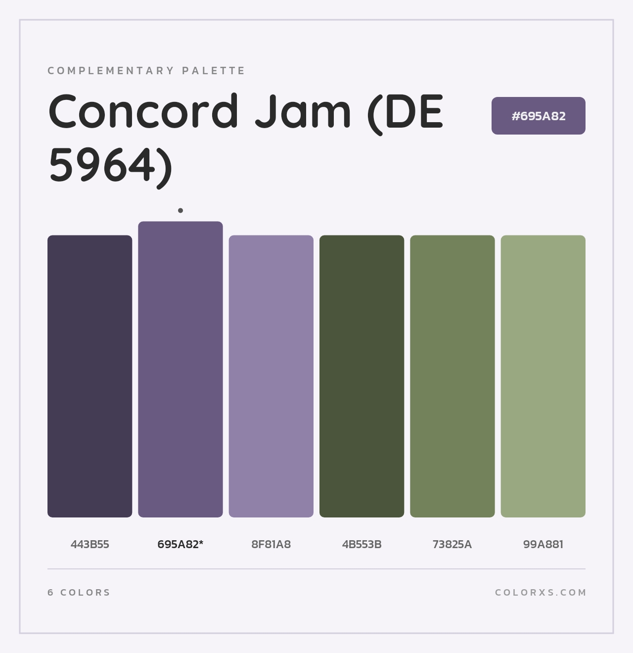 Concord Jam (DE 5964) - Complementary Color Palette