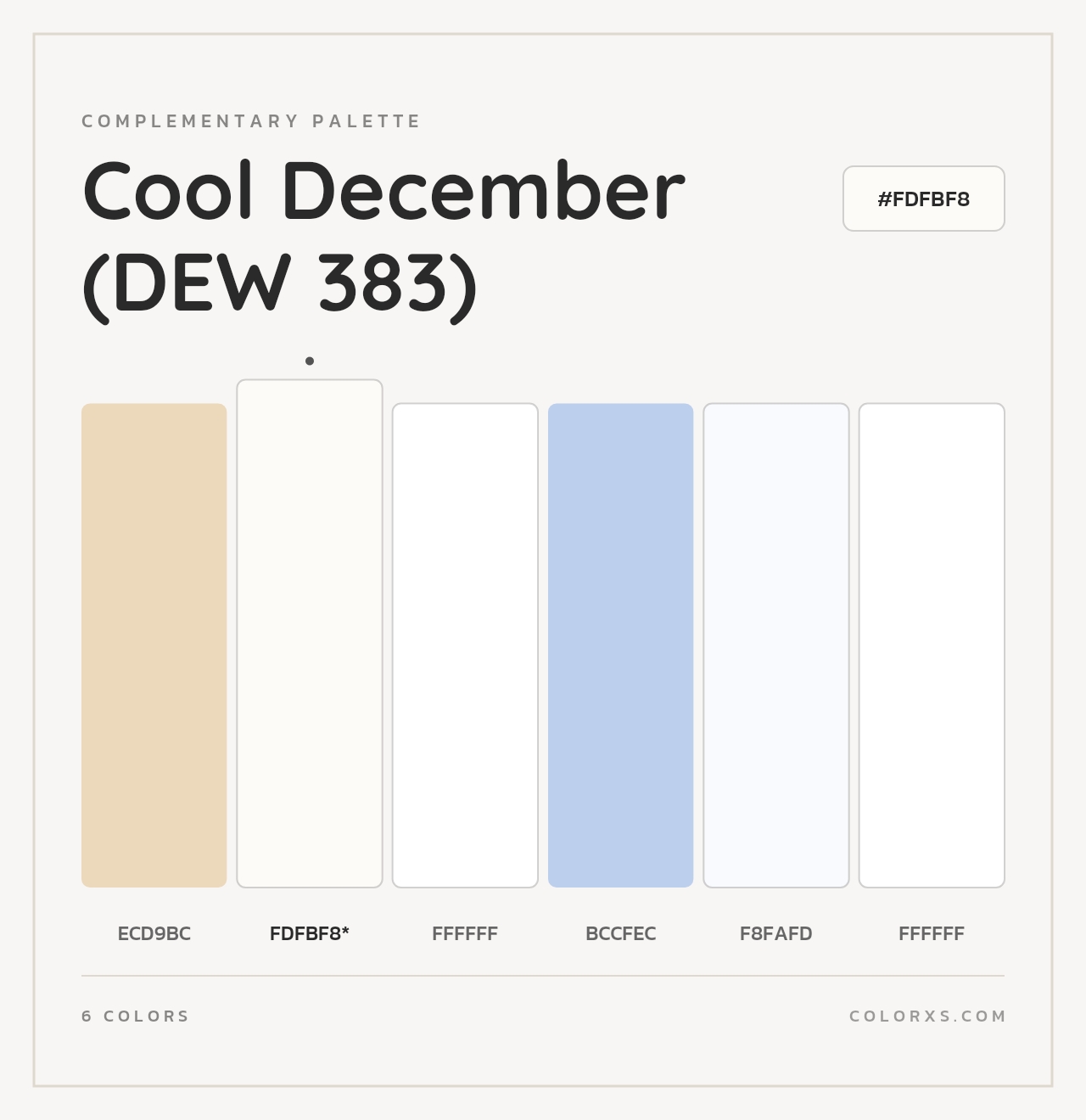 Cool December (DEW 383) - Complementary Color Palette
