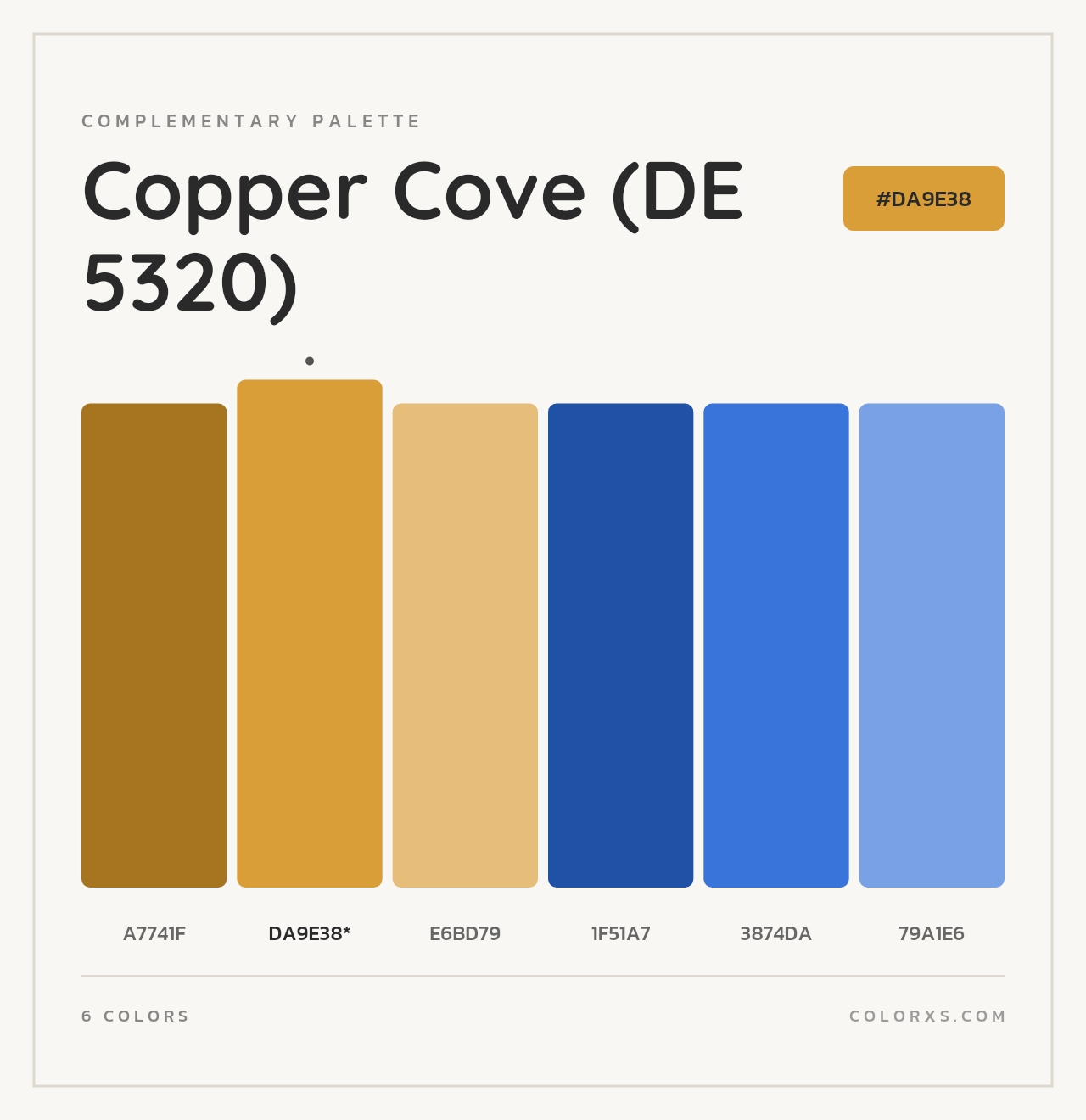 Copper Cove (DE 5320) - Complementary Color Palette