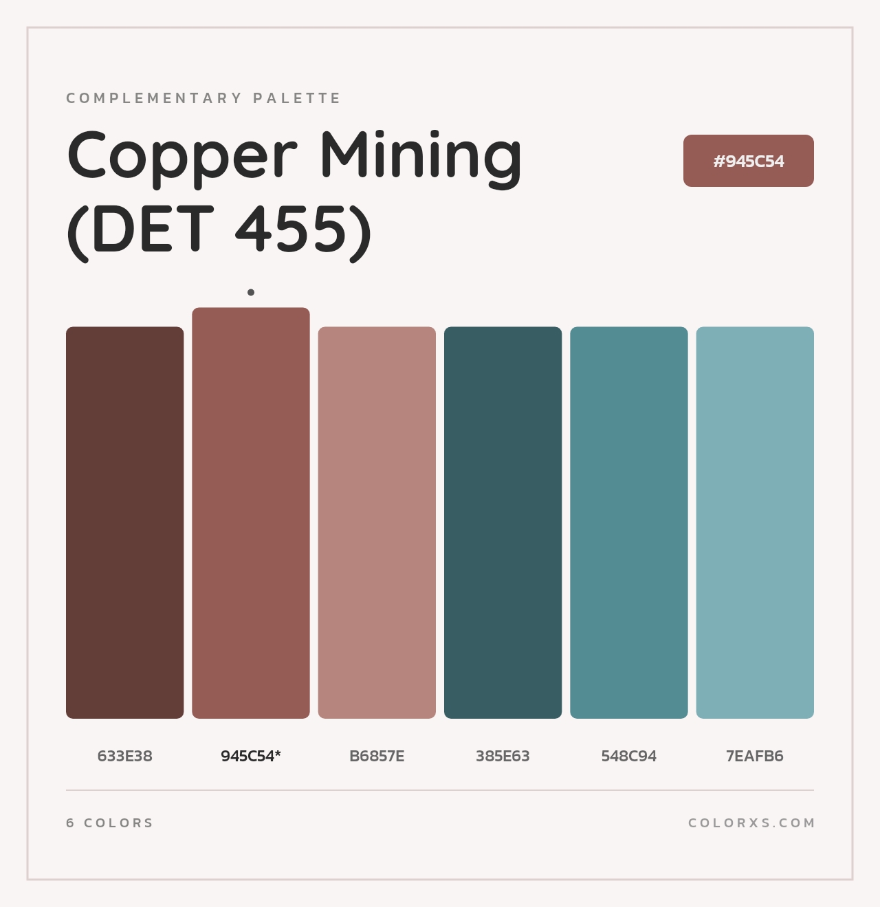Copper Mining (DET 455) - Complementary Color Palette