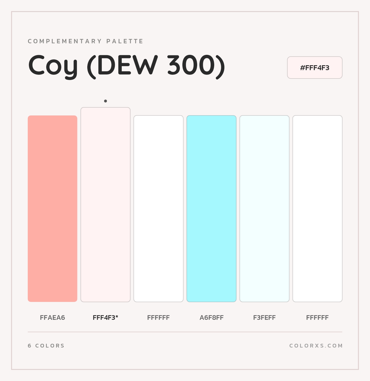 Coy (DEW 300) - Complementary Color Palette