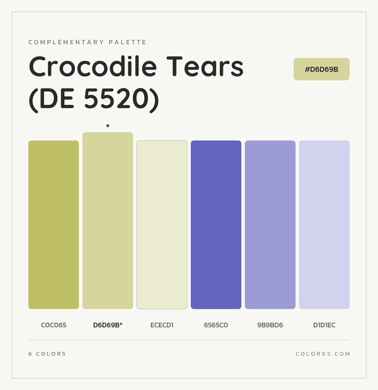 Crocodile Tears (DE 5520) - Complementary Color Palette