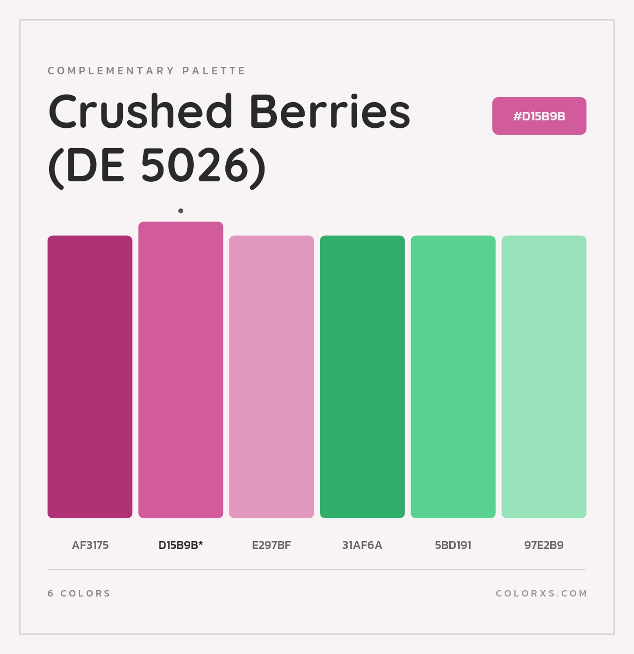 Crushed Berries (DE 5026) - Complementary Color Palette