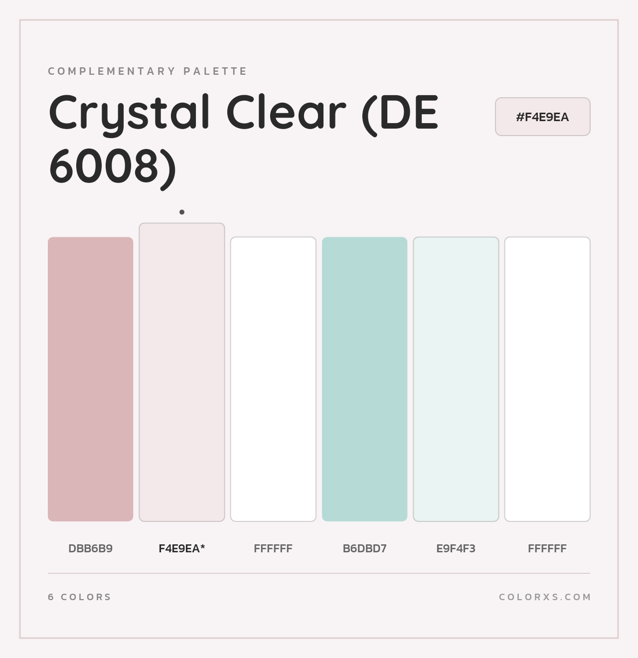 Crystal Clear (DE 6008) - Complementary Color Palette