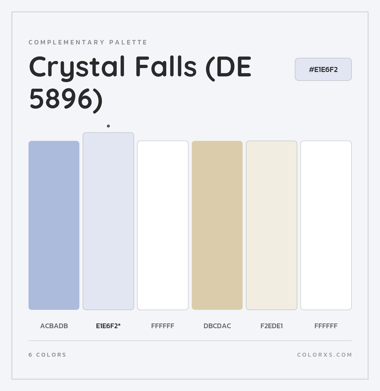 Crystal Falls (DE 5896) - Complementary Color Palette