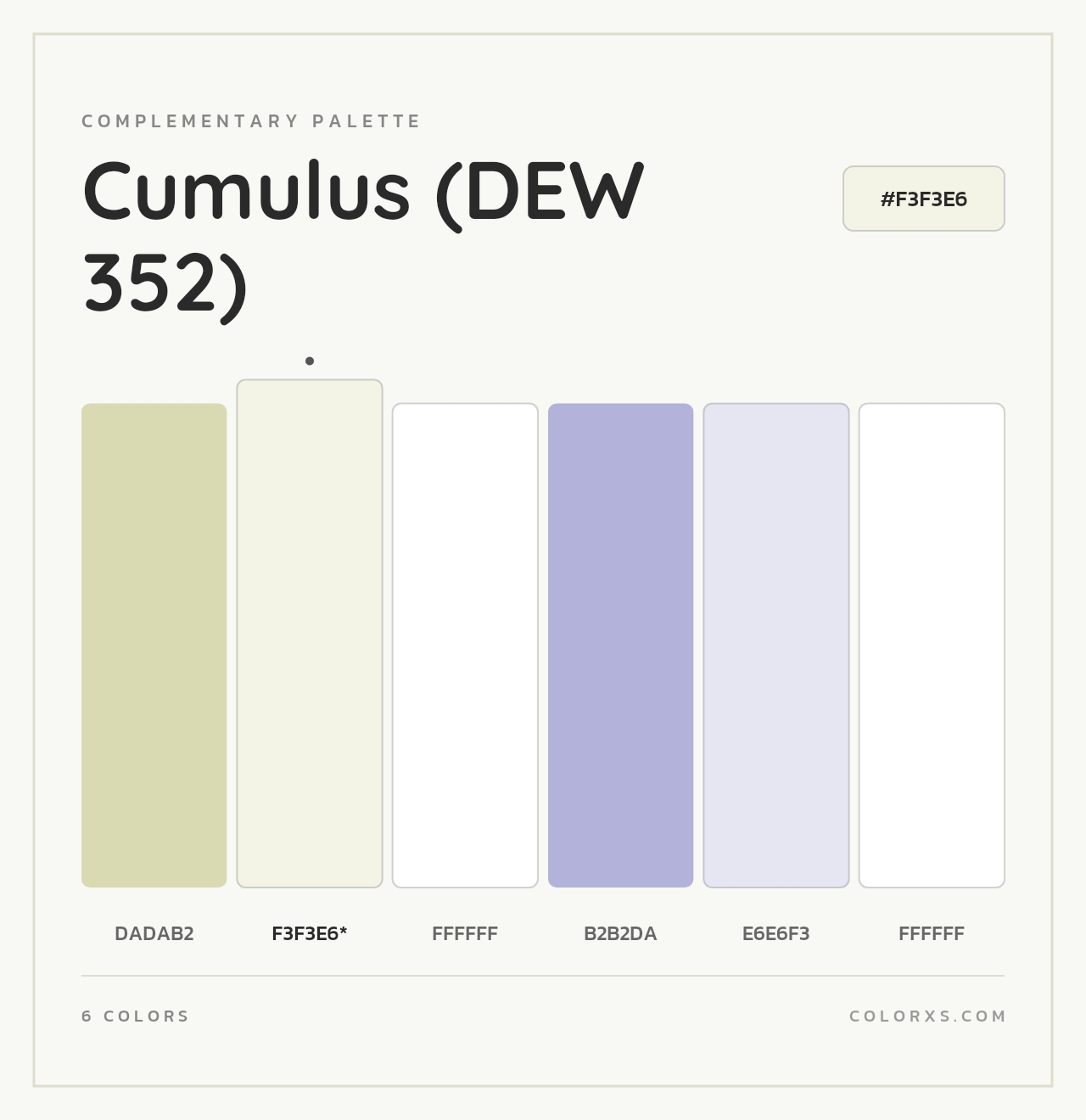 Cumulus (DEW 352) - Complementary Color Palette